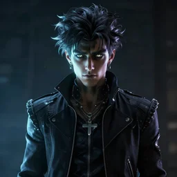 lil uzi vert in jojos bizarre adventure as risotto nero movie still, moody lighting, ray tracing, octane render, ethereal character portrait, 8 k, hyper detailed,