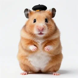 Elon Musk wearing a hamster Halloween costume, studio photo