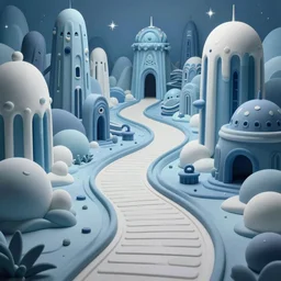 epic elite beguiling mysterious whimsical masterpiece fantasy matte painting of a winding path through arctic dream worlds with surreal architecture designed by heironymous bosch, structures inspired by heironymous bosch's garden of earthly delights, surreal ice interiors by cyril rolando and asher durand and natalie shau and cyril rolando, insanely detailed and intricate, very complex, elegant