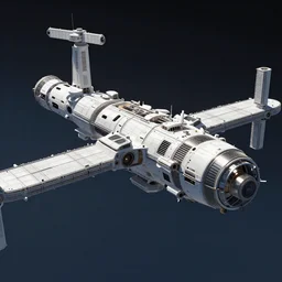 a space station, massive, trending on artstation, high detail, design by Syd Mead