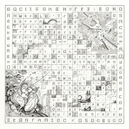 ink wash painting of riddles and enigmas, decoding, mystery, brain teasers, cryptic crosswords, scape room, logic games - by jama jurabaev, artstation, cinematic shot