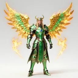 whimsical fantasy character portrait, bright armor male warlock with sextuple!!!! burning!!!!!!!! angel wings, ultra realistic, wide angle, intricate details, emerald artifacts, sharp focus, highly detailed by peter mohrbacher, hajime sorayama, wayne barlowe, boris vallejo, aaron horkey, gaston bussiere, craig mullins