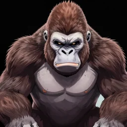 Big angry gorilla anime manga, trending on artstation