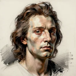 drawing of a man with a strange face, a character portrait by jacob adriaensz backer, zbrush central, process art, speedpainting, zbrush, sketchfab
