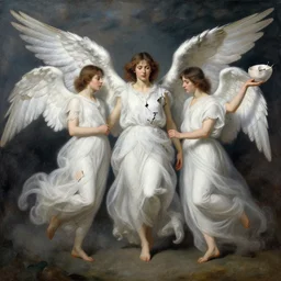vision of angels with a broken wing, trying to fly by matti suuronen and harold elliott