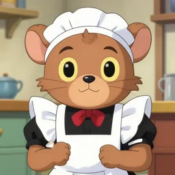 my talking tom dressed as a maid