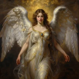 majestic gracious regal female angel portrait, atmospheric lighting, painted, ethereal, intricate, volumetric lighting, beautiful, rich deep colours masterpiece, golden hour, sharp focus, ultra detailed, by leesha hannigan, ross tran, thierry doizon, kai carpenter, ignacio fernandez rios