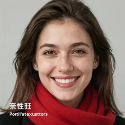 a smiling women taking a zoomed out selfie, hyper realistic photography, highly detailed, sharp focus, good vibes, realistic, highly detailed attribute, award winning, art by portrait realistic illustrators, wearing a red scarf
