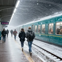a snowy run down metro by noah bradley, matte painting