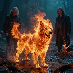 the fiery dog, water caustics, film still from the movie directed by denis villeneuve and david cronenberg with art direction by h. r. giger and bernie wrightson