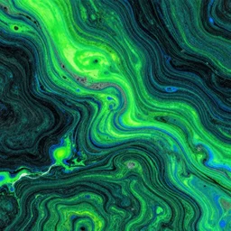 beautiful marble pattern that is neon green, electric blue, and black