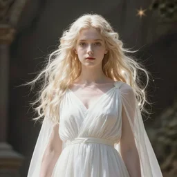 goddess, pale, holy, gorgeous, white dress Blender