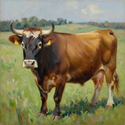 a beautiful painting cattle, by picasso realistic oil painting