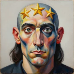 Intricate five star Mobster facial portrait by Pablo Picasso, oil on canvas, HDR, high detail, Photo realistic, hyperrealism,matte finish, high contrast, 3d depth, masterpiece, vivid and vibrant colors, enhanced light effect, enhanced eye detail,artstationhd
