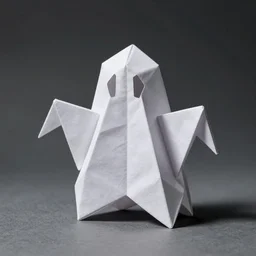 white origami, sheet ghost
