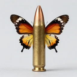 bullet with butterfly wings