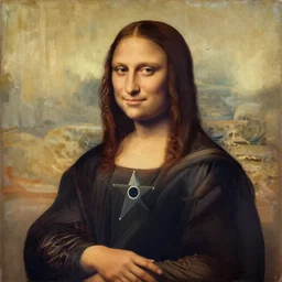oil painting portrait of Zelda holding the triforce by Leonardo da Vinci