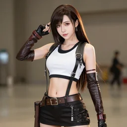 cosplay of tifa lockhart, trending on artstartion