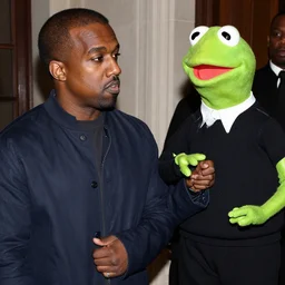 kanye west getting kidnapped by kermit the frog