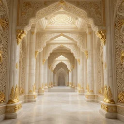 subterranean hallway, architectural masterpiece, detailed intricate carved ivory interior malachite dungeon palace, greg rutkowski, alena aenami, artstation, radiant lighting, gilding