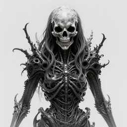 poltergeist fused with a cosmic deadite, the thing, ghostly, gnarly, portrait, intricate details, by vincent di fate, artgerm, julie bell, beeple and Greg Rutkowski, 80s, concept, Smooth gradients, octane render, 8k, High contrast, duo tone, depth of field, very coherent symmetrical artwork