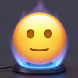 blue flamed, boop emoji
