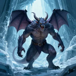 balrog in the ice cave. greg rutkowski. boris vallejo. color grading lut 3 8 4 0 x 2 1 6 0