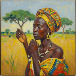 african oil painting
