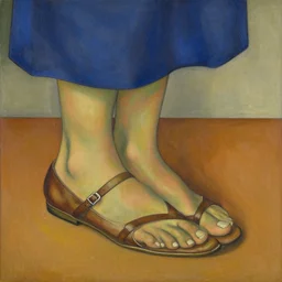 abaporu by tarsila do amaral but the foot is wearing shoes.