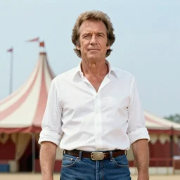 a color photograph of jim croce at the circus