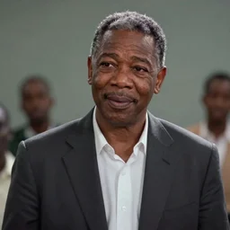 a film still of Morgan Freeman starring as Calvin Cambridge in Like Mike (2002), 40mm lens, shallow depth of field, split lighting