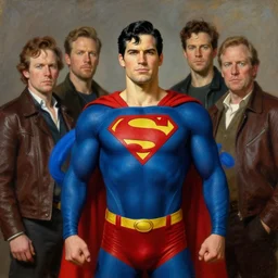 josh dallas auditions for a new acting role as superman, painting by gaston bussiere, craig mullins, j. c. leyendecker, tom of finland