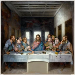 The Last Supper, Leonora Carrington, oil on wood, 1451