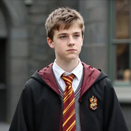 a photorealistic male teenager wearing wizard outfit, sharp focus, photograph