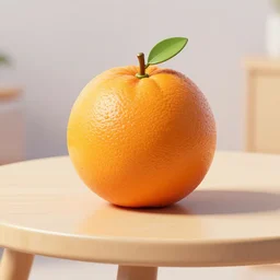 an ((((((((((apple)))))))))) !!!!!!!!!!orange!!!!!!!!!! on a table, digital art, highly detailed, trending on artstation