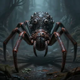 d & d monster, huge spider monster covered in eyes, dark fantasy, concept art, character art