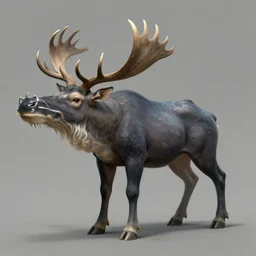 deer whale hybrid, fantasy creature concept art, matte painting