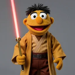 gonzo the muppet dressed as a jedi master in the style of odd nerdrum
