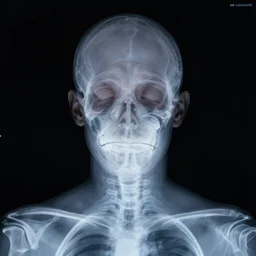 junkie, x - ray radiology scan, trending on artstation, photography portrait