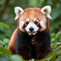 The great strawberry panda in the jungle of hammers, high resolution photograph