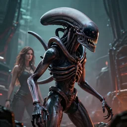 by nadezda and david stoupakis, visually stunning, cinematic, ultra realistic, hyper realism, 1 2 k, epic, octane render, unreal engine, vfx, maya, xenomorph - matrix