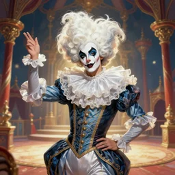 award winning portrait of a attractive male pierrot, performing at a magnificent circus, beautiful circus themed background, trending artstation, digital art, aesthetic, bloom, intricate, elegant, sharp focus, digital illustration, highly detailed, octane render, digital painting, concept art, fantasy carnival, masterpiece, by jan matejko and reliah a. szade