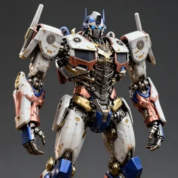a mix between wasp and transformer, no blur, mech, insane details, hyper detailed, high detail, cinematic, 8k, Unreal Engine, white, copper, rust, gold, blue