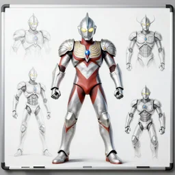 a whiteboard sketch of armored casshern, from casshan, ultraman zero, cyberman, from doctor who, cyborg, gay hungarian - american - japanese human hybrid as an overwatch character, marker pen, single line, black on white