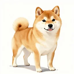 a shiba inu in the style of kentaro muira, sketch