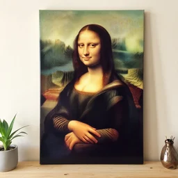 look who lives in our house. it's mona lisa herself! i've taken her photo this morning