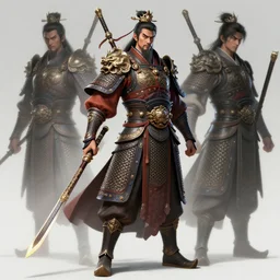 guan yu in battlefield, fantasy character concept, concept art style, legendary chinese warrior, cryengine, frostbite 3 engine, 8 k realistic, by huang guangjian and tsuyoshi nagano and fenghua zhong, detailed digital art, artstation, uhd