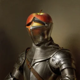 knight with apple head, by george stubbs and raymond swanland