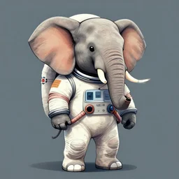 elephant wearing spacesuit