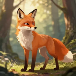 a medevial anthropomorphic fox with a fluffy tail in the forest, trending on furaffinity, trending on artstation, furry art, digital art, by kawacy, anime art, warm light, bokeh, backlighting, assassins creed